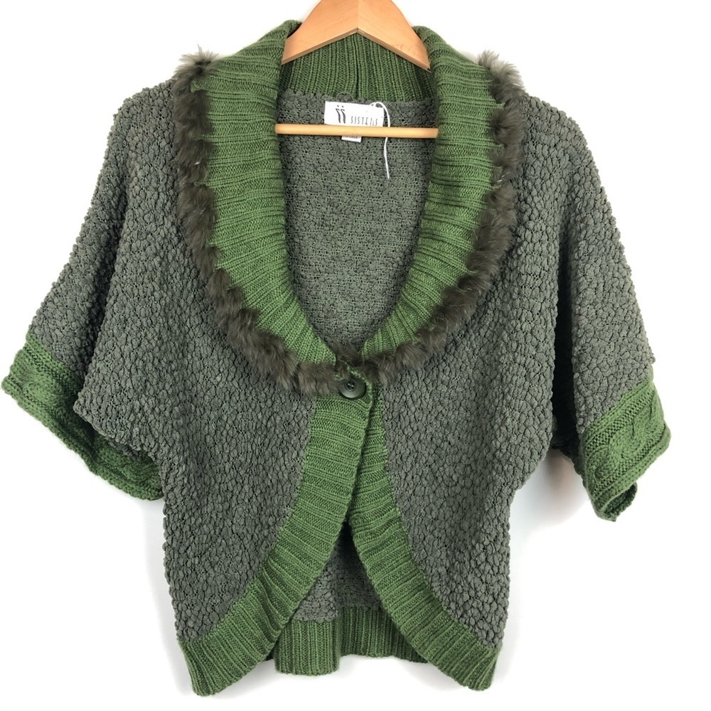 DONATED Forest Green Fury Knit Cardigan by SISTERS